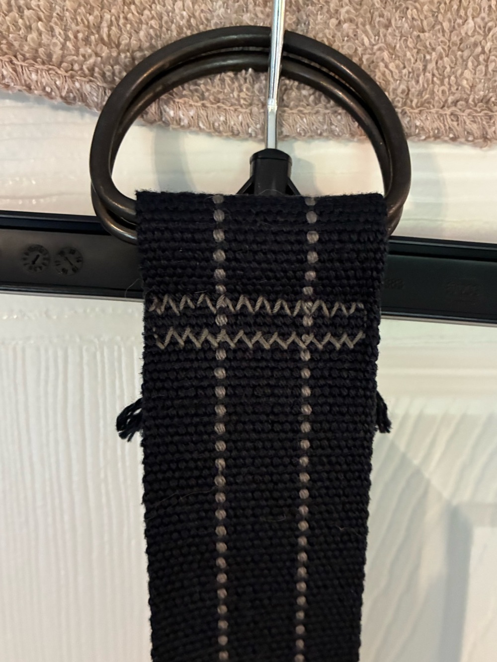 Unbranded Navy Woven Belt with Contrast Stitching
